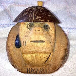Home Decor Hand Carved Wooden Monkey Statue from Hawaii